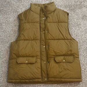 Olive Green Puffer Vest